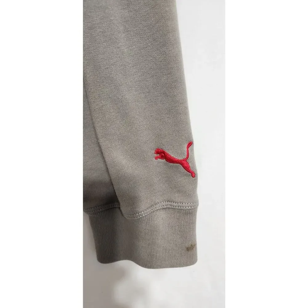 Puma Scuderia Ferrari Jacket‎ Men size L Gray RARE One Stain Left Wrist See Pics